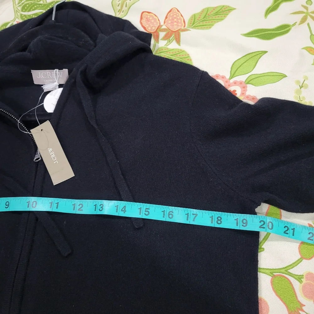 New J Crew Cashmere full-zip sweater-hoodie BJ611 Size S $268 Retail - Picture 7 of 8